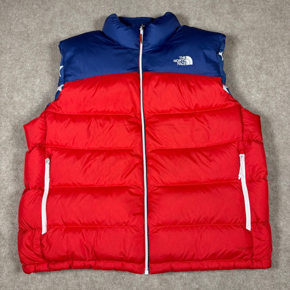 The North Face Nuptse 700 Down RU/14 2014 Olympics Team USA Puffer Vest XL